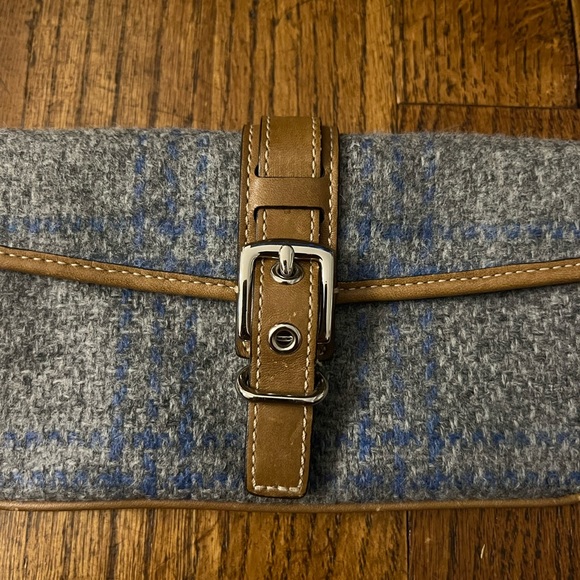 Coach Wool Plaid Wristlet - Picture 2 of 5